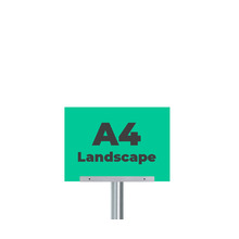 A4 Landscape Silver Euro Sign for Carousel