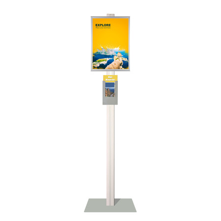 Retail Stand with A3 Snap Frame and DL Brochure Holder
