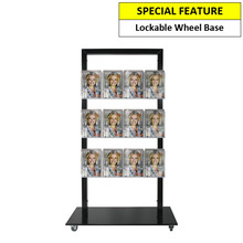 Black Mall Stand - 12 A5 Brochure Holders