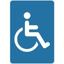 PRINTED ALUMINUM A2 SIGN - Handicap Sign