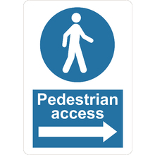 PRINTED ALUMINUM A2 SIGN - Pedestrian Access Sign