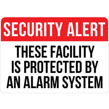 PRINTED ALUMINUM A4 SIGN - Security Alert Sign