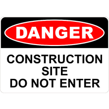 PRINTED ALUMINUM A3 SIGN - Construction Site Do Not Enter Sign