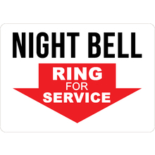 PRINTED ALUMINUM A4 SIGN - Night Bell Sign