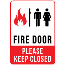 PRINTED ALUMINUM A4 SIGN - Fire Door Keep Closed Sign