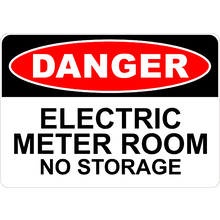PRINTED ALUMINUM A4 SIGN - Electric Meter Room No Storage Sign