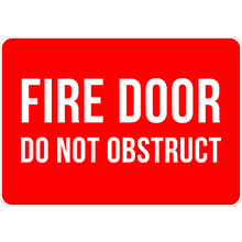 PRINTED ALUMINUM A4 SIGN - Fire Door Do Not Obstruct Sign