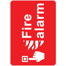 PRINTED ALUMINUM A3 SIGN - Fire Alarm Sign