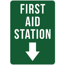 PRINTED ALUMINUM A4 SIGN - First Aid Station Sign
