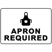 PRINTED ALUMINUM A4 SIGN - Apron Required Sign