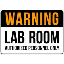 PRINTED ALUMINUM A2 SIGN - Lab Room Authorized Personnel Sign