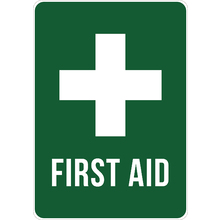 PRINTED ALUMINUM A4 SIGN - First Aid Sign