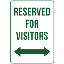 PRINTED ALUMINUM A4 SIGN - Reserved For Visitors Sign