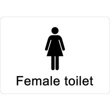 PRINTED ALUMINUM A4 SIGN - Female Toilet Sign