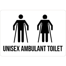 PRINTED ALUMINUM A3 SIGN - Unisex Ambulant Toilet Sign