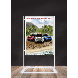 Premium Acrylic 1450mm Lobby Stand Holds 30x40 Inch Poster Double Sided 