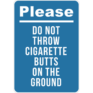PRINTED ALUMINUM A3 SIGN - Designated Smoking Area Sign
