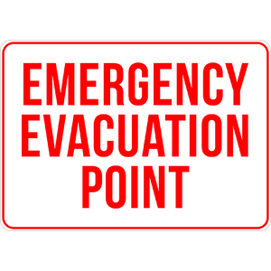 PRINTED ALUMINUM A5 SIGN - Emergency Evacuation Point Sign