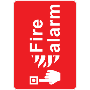 PRINTED ALUMINUM A4 SIGN - Fire Alarm Sign