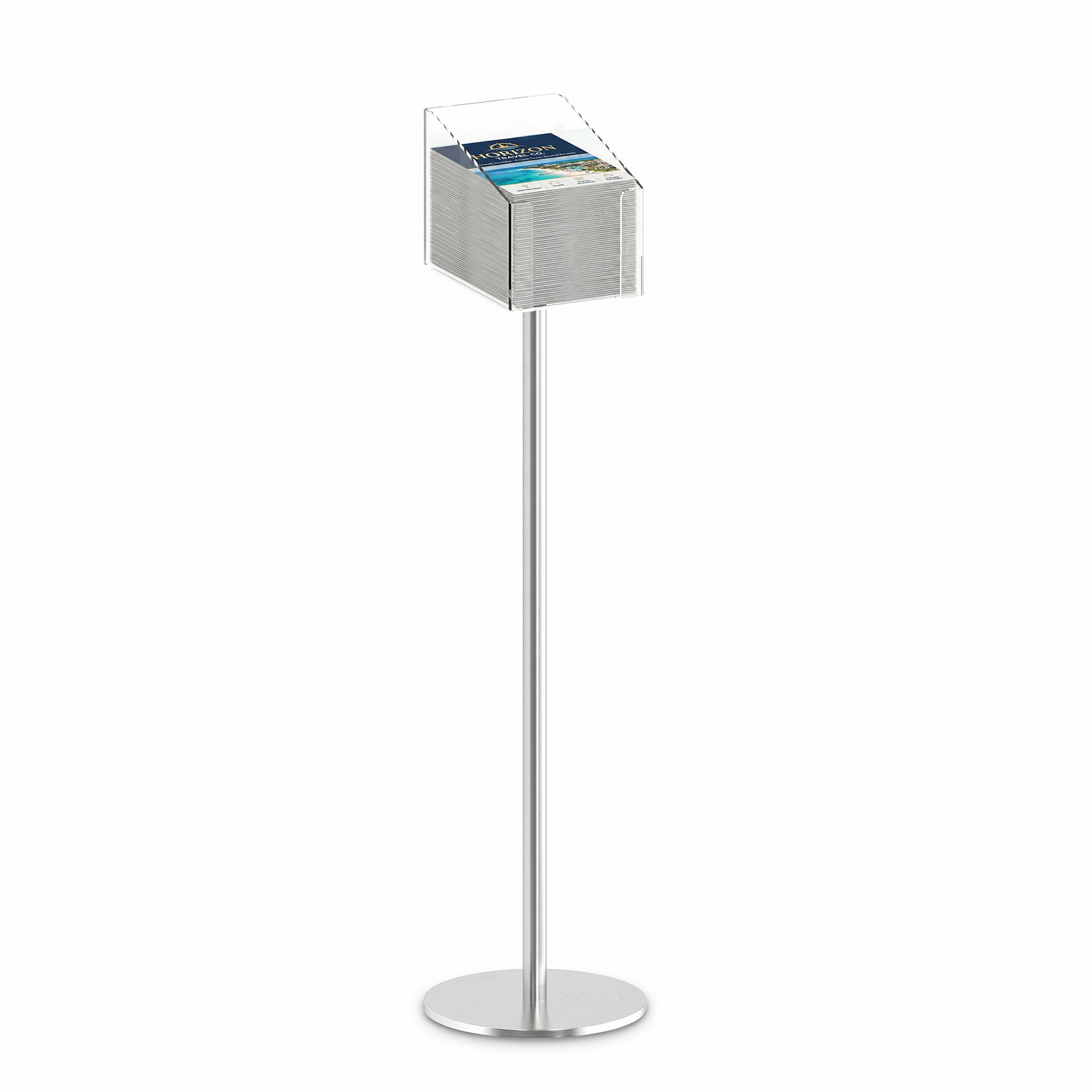 Tall Silver Promo Holder Stand