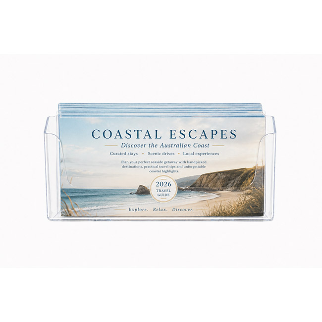 DL Landscape Counter Single Pocket Brochure Holder