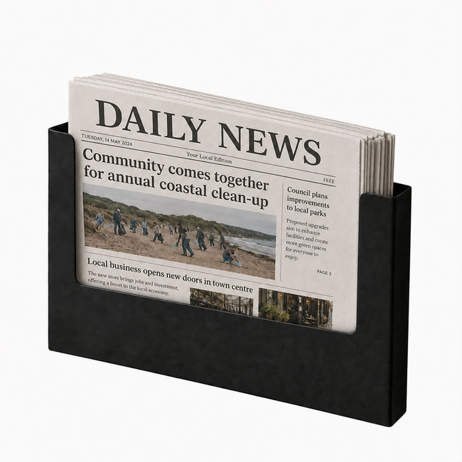 A3 Landscape Black Steel Brochure Holder