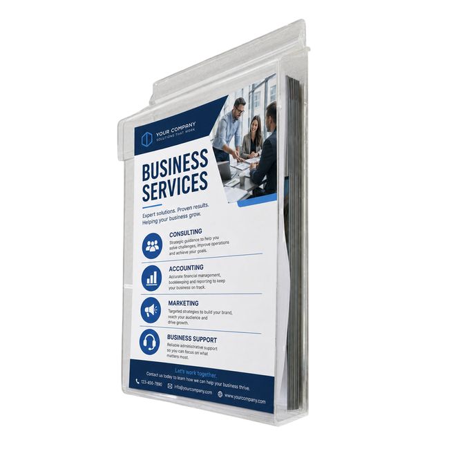 A4 Outdoor Hinged Wall Brochure Holder