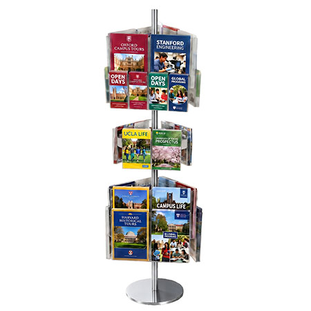 Stainless Steel Carousel Holds 18 A4 6 A5 12 DL