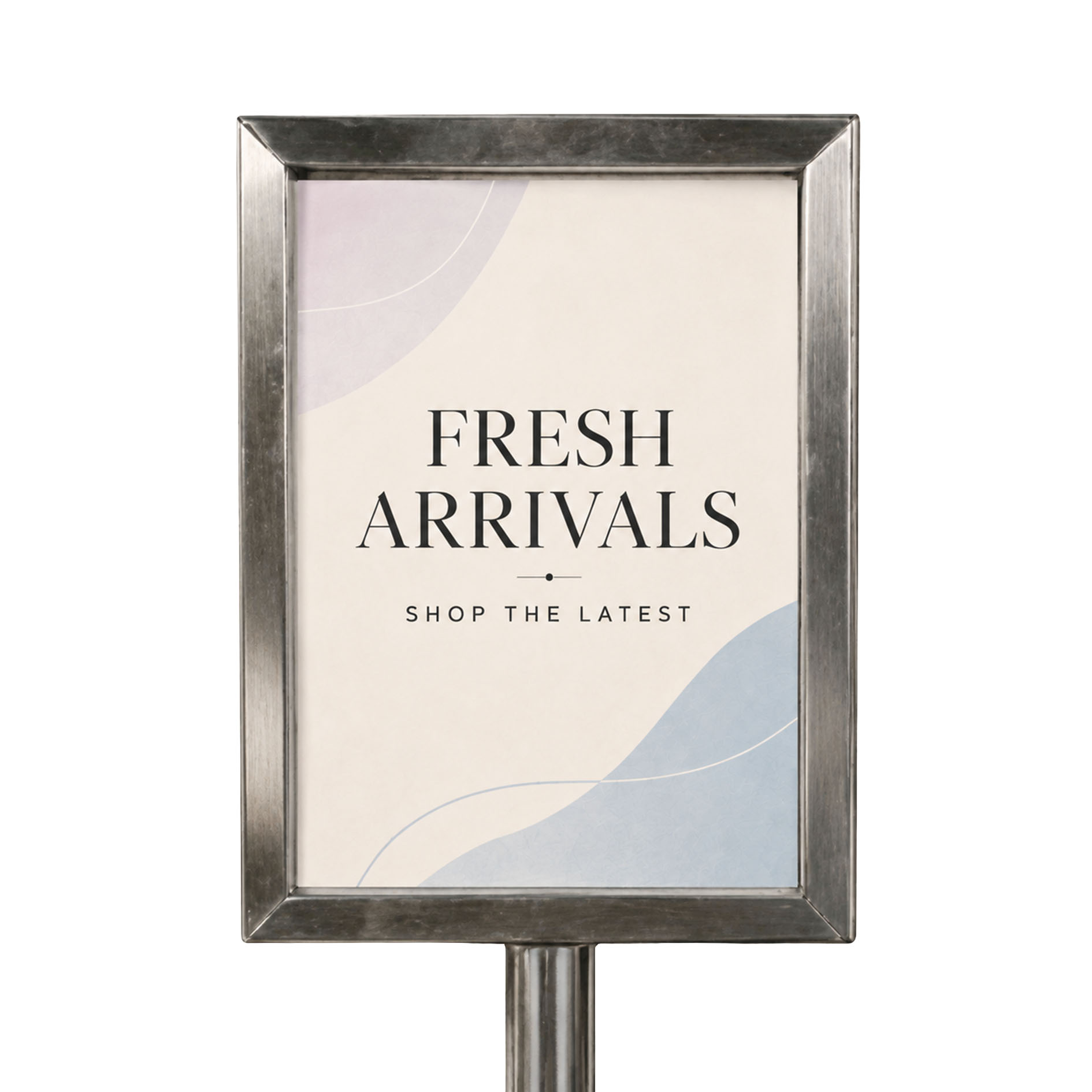 A4 Silver Sign for Carousel