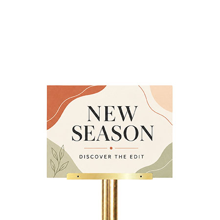 A4 Sign Gold Landscape Carousel