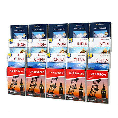 Wall Brochure Holder Combo holds 20 A4