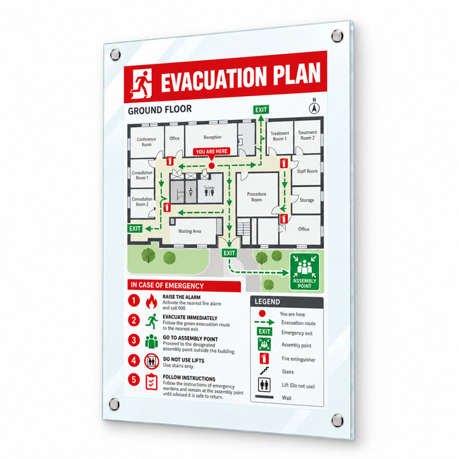 A3 Glassboard Poster Frame with Flush Mounts
