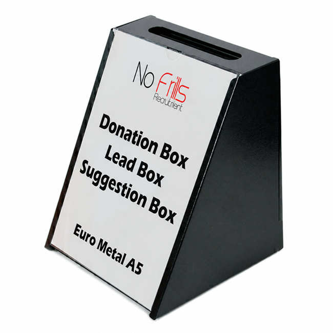 A5 Euro Black Metal Suggestion Box