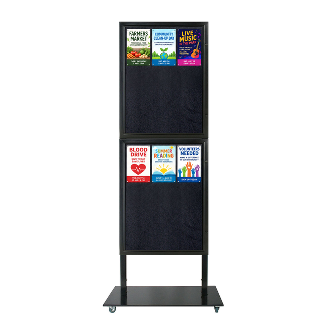 Tall Info Stand - with 2 x Felt Boards