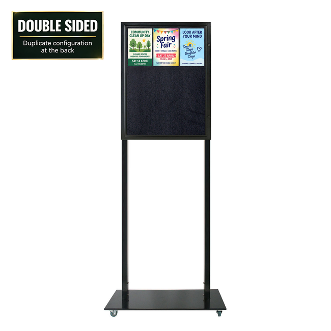 Tall Info Stand - 1 Felt Board - DOUBLE SIDED