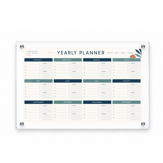 A2 Clear Glass Poster Writing Board with Fixings