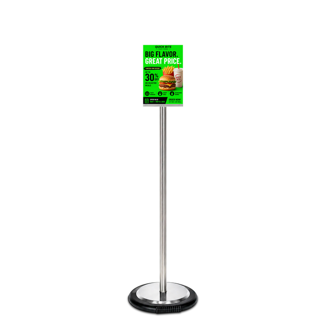Ezi Pole Euro Clip Portrait A4 with Wheel Base