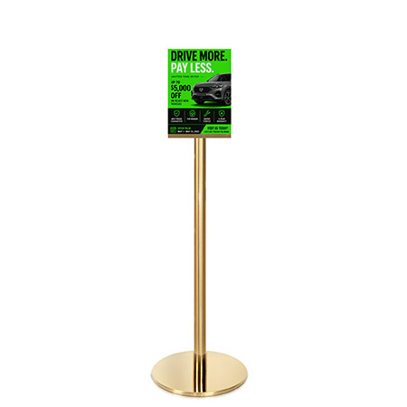 Gold Ezi Pole Euro Clip Portrait A3