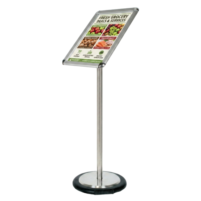 Ezi Pole A3 Round Corner Snap Frame with Wheel Base