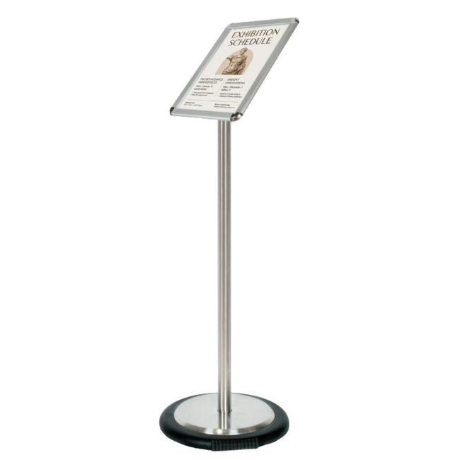 Ezi Pole A4 Round Corner Snap Frame with Wheel Base