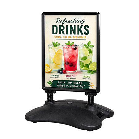 A1 Black Water Base Sign