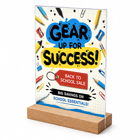 Wood A4 Portrait Sign Holder
