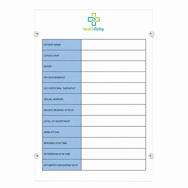 A2 Insert Acrylic Patient Journey Board
