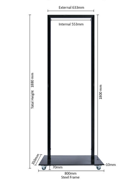 Tall Info Stand - 1 Felt Board with  6 A4 Brochure Holders 