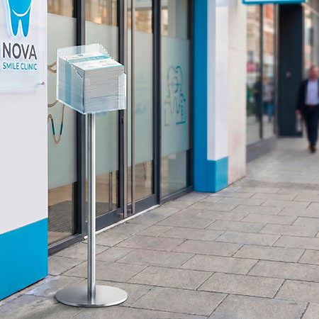 Silver Promo Holder Stand