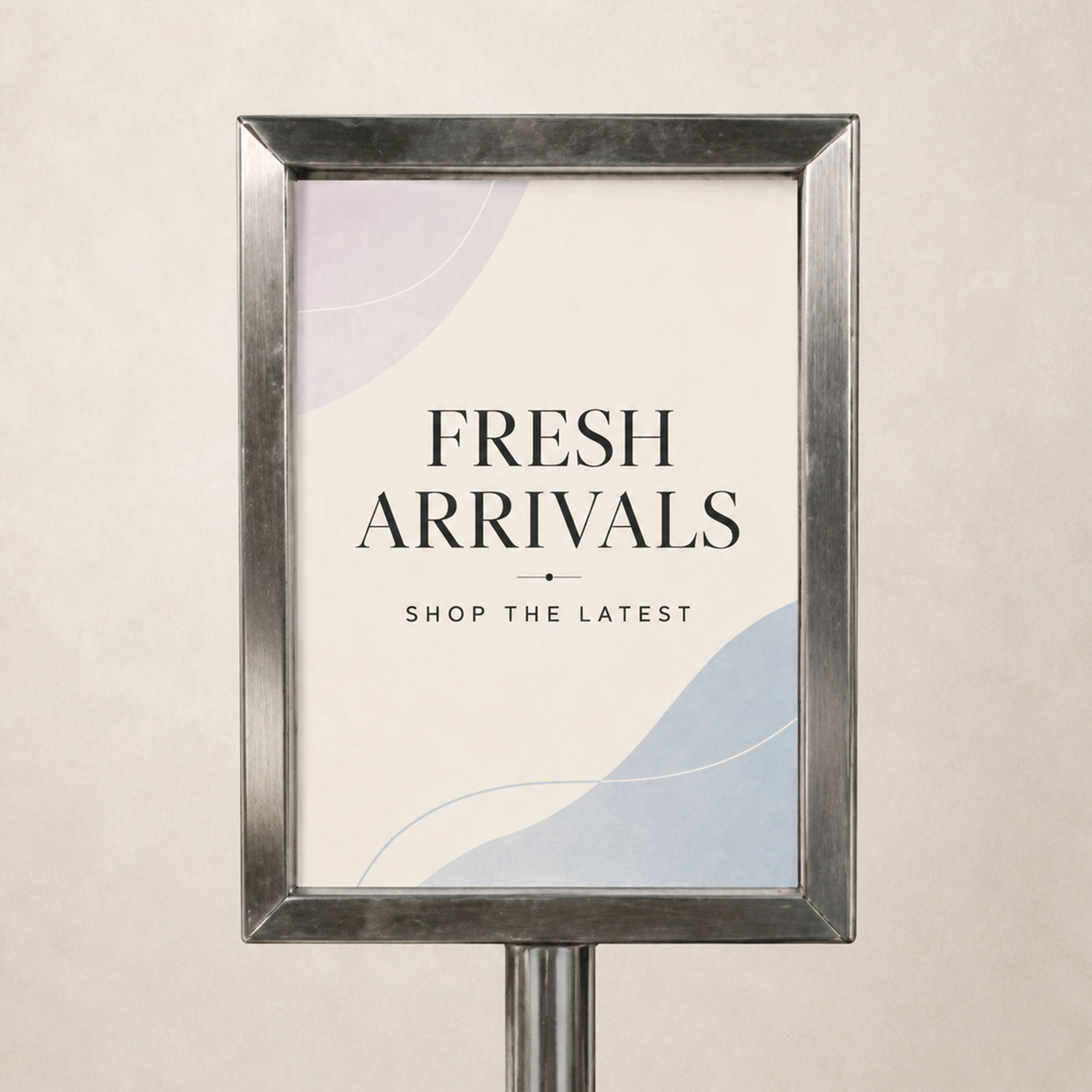 A4 Silver Sign for Carousel