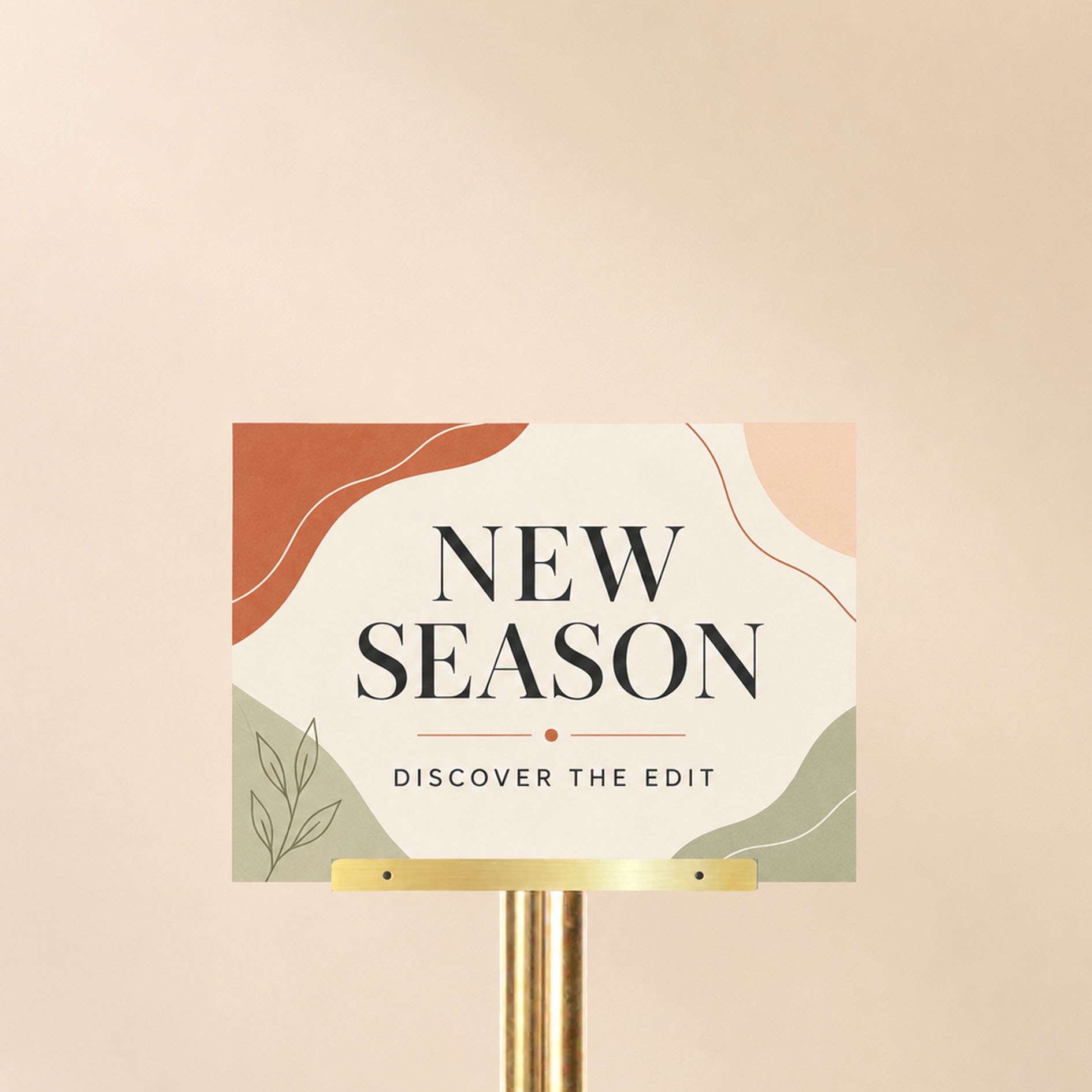 A4 Sign Gold Landscape Carousel