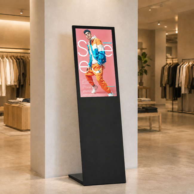 24-Inch Black Digital Mouth Display Kiosk 