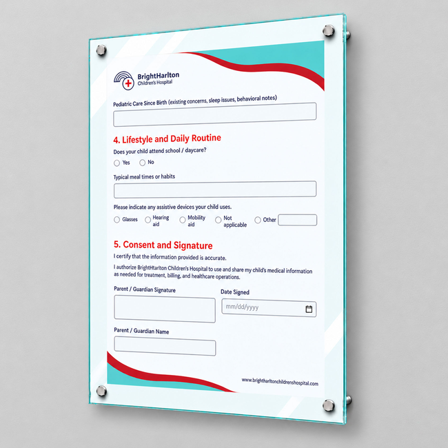 A2 Glassboard Poster Frame with Standoff Mounts