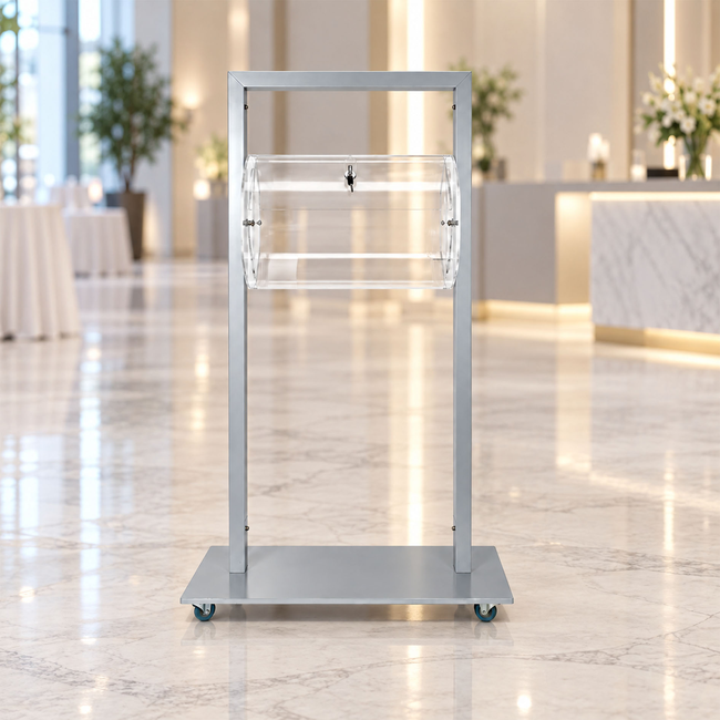 Freestanding Raffle Barrel